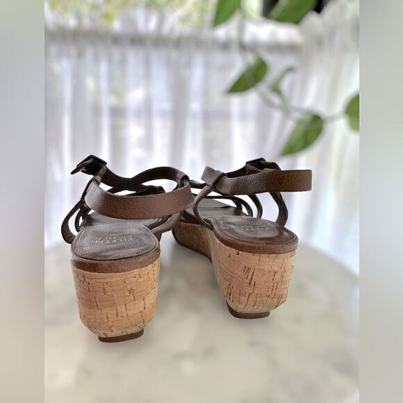 Eileen Fisher Array Cork Sandal Wedge Platform Size 7.5 - Picture 10 of 15